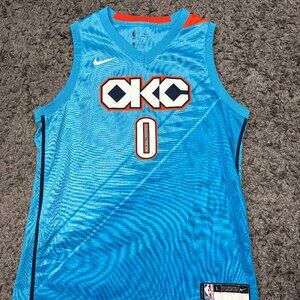2018 Russell Westbrook #0 Oklahoma City Thunder Nike NBA Jersey - YOUTH Size L